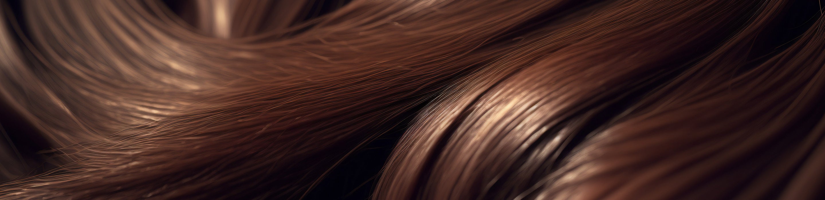 very close up shot of brown hair