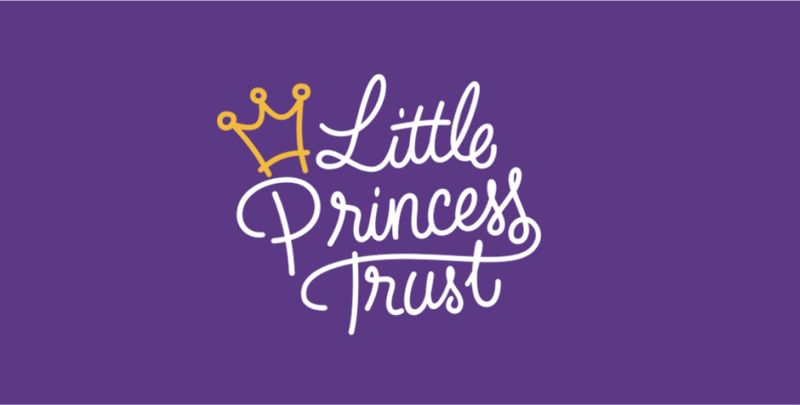 Little Princess Trust in white writing on a purple background
